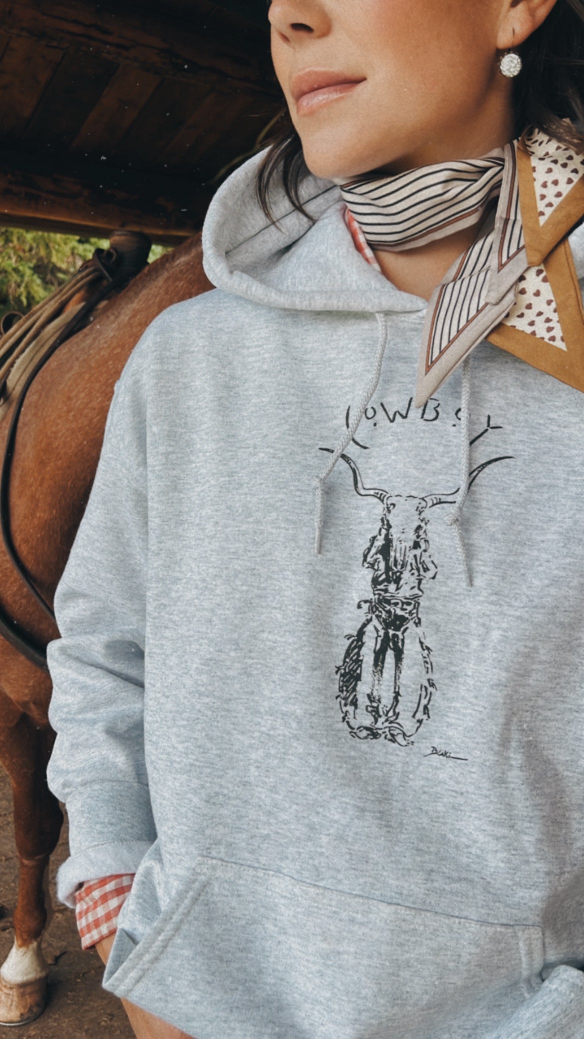 Unisex Hoody - "Cowboy" Teal Blake